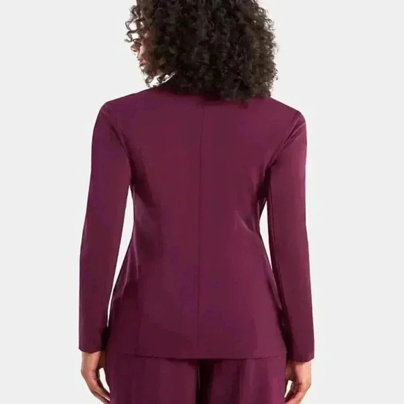 NWT $365 Capsule 121 The Wang Peak Lapel Blazer in Plum Burgundy Small - Picture 2 of 2